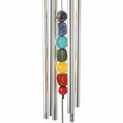Chakra Chime Seven Stones Silver | Plow & Hearth