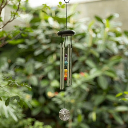 Chakra Chime Seven Stones Silver | Plow & Hearth