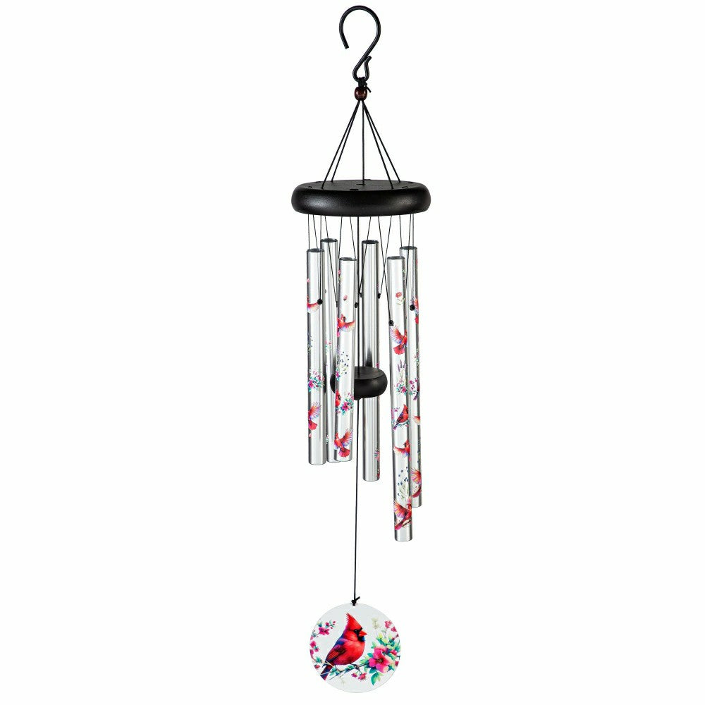 Avria Wind Chime, Hand Tuned Wind Chime, Cardinals, 27" H | Plow & Hearth