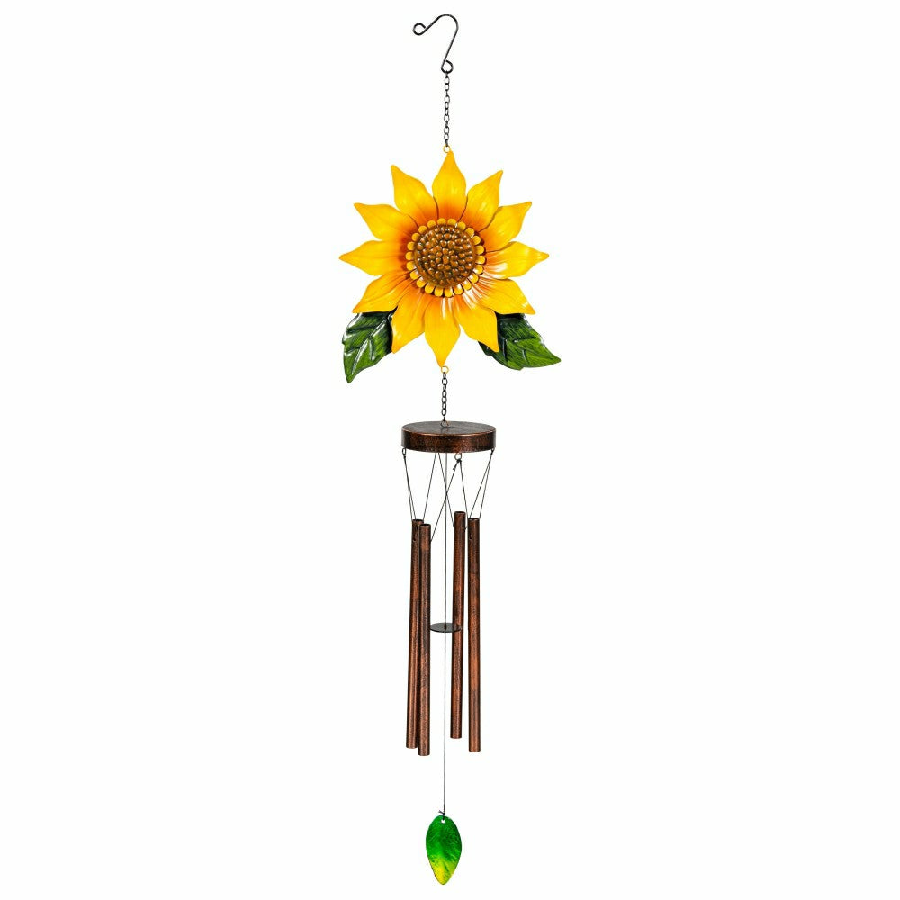 Cottage Garden Wind Chime, Metal, Sunflower | Plow & Hearth