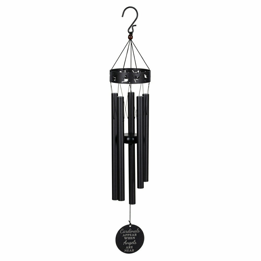 Avria Metal Hand-Tuned Wind Chime, "Cardinals Appear When Angels Are N | Plow & Hearth