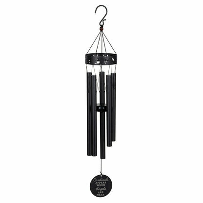 Avria Metal Hand-Tuned Wind Chime, "Cardinals Appear When Angels Are N | Plow & Hearth