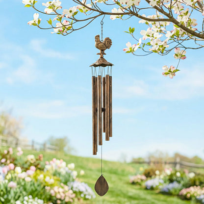 Hillside Pasture Wind Chime, Metal, Rooster | Plow & Hearth