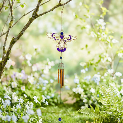 Memorial Wind Chime, Metal, Angel | Plow & Hearth