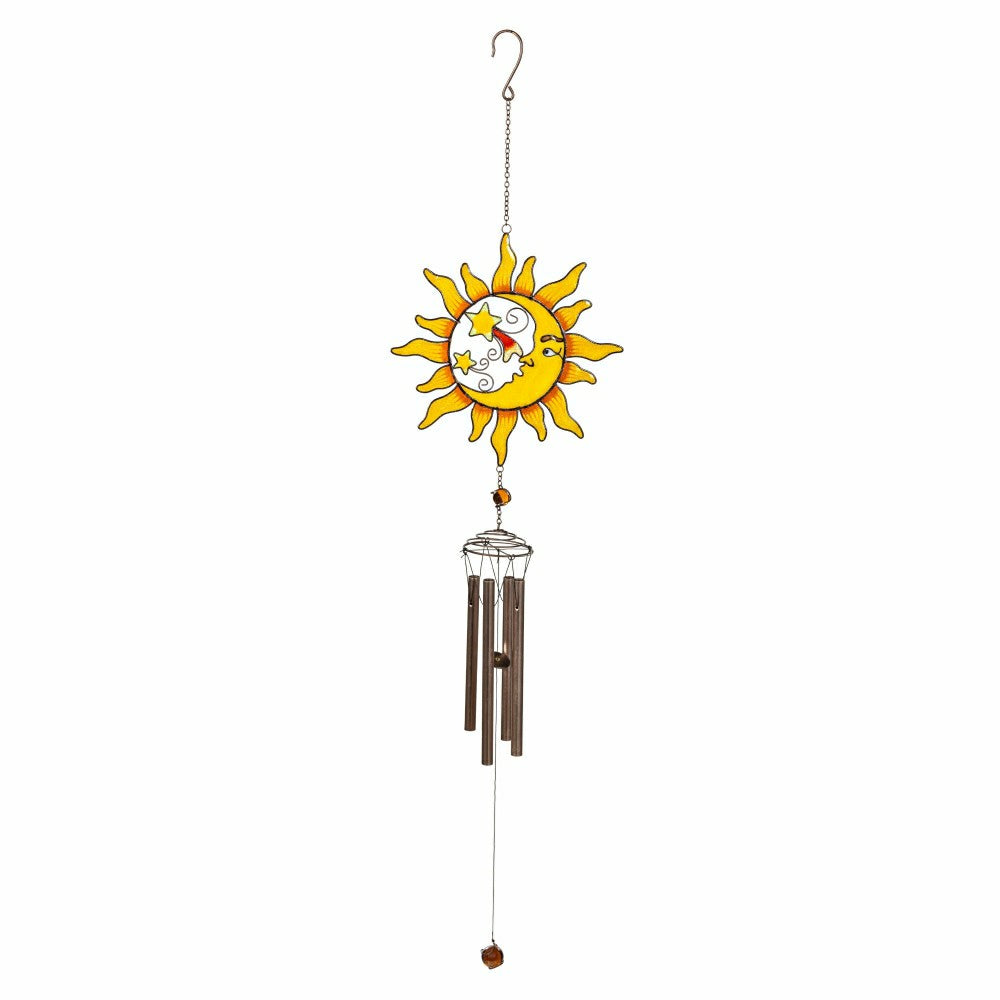 Decorative Wind Chime, Metal, Sun | Plow & Hearth