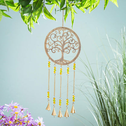 Petal & Plow Wind Chime, Metal, Tree of Life with Decorative Beads | Plow & Hearth