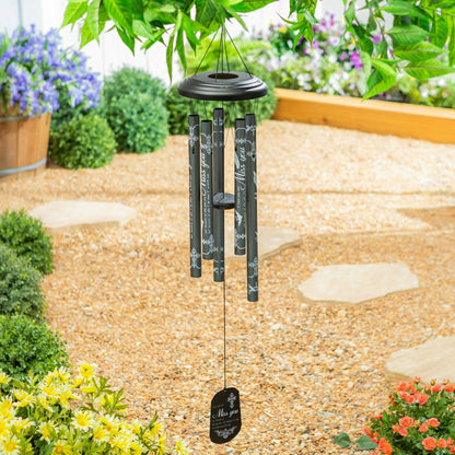 Avria Hand-Tuned Wind Chime, Metal, "Miss You", 42" | Plow & Hearth