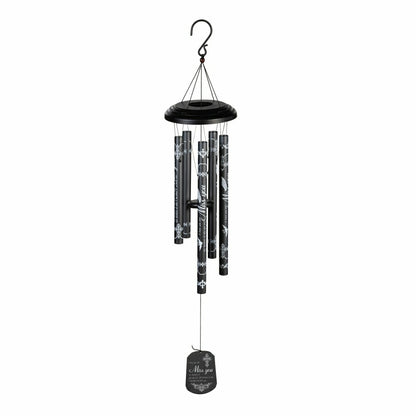 Avria Hand-Tuned Wind Chime, Metal, "Miss You", 42" | Plow & Hearth