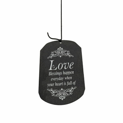 Avria Hand-Tuned Wind Chime, Metal, "Love", 42" | Plow & Hearth