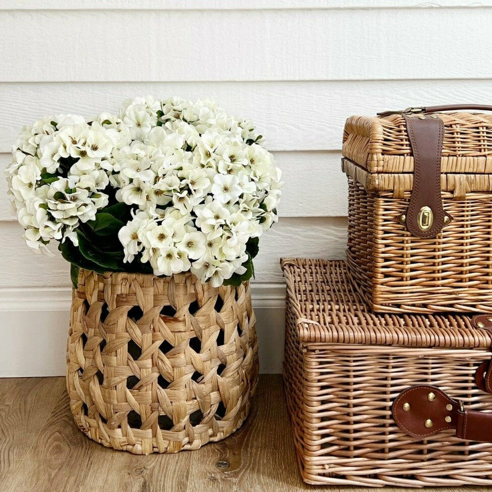 Artificial Geraniums Bush (Set of 3) | Plow & Hearth