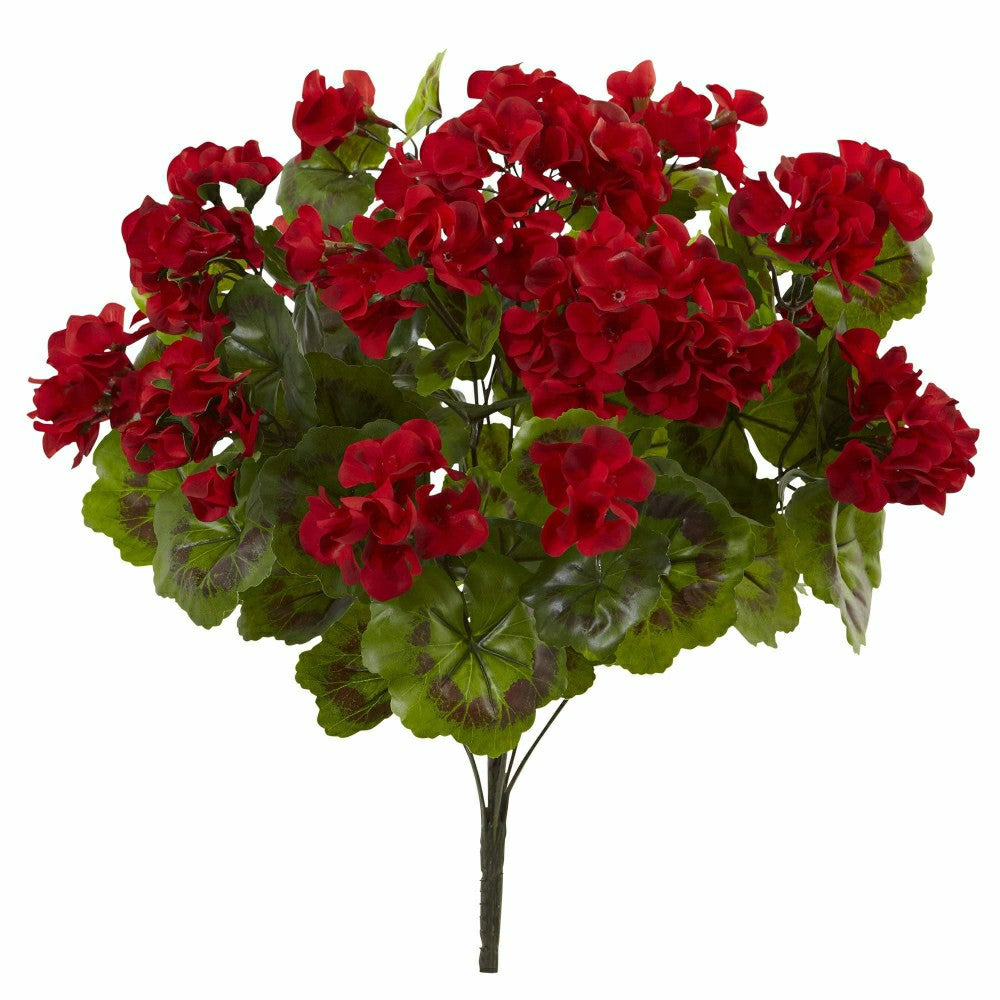 Artificial Geraniums Bush (Set of 3) | Plow & Hearth