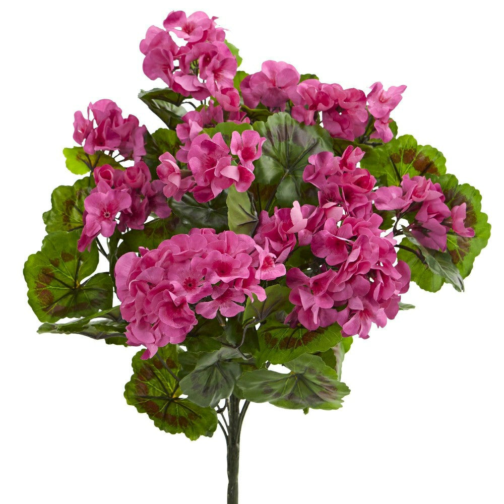 Artificial Geraniums Bush (Set of 3) | Plow & Hearth