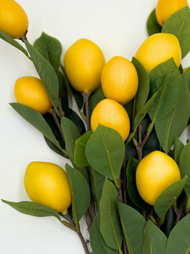 Artificial Lemon Stems - Bundle of 3 | Plow & Hearth