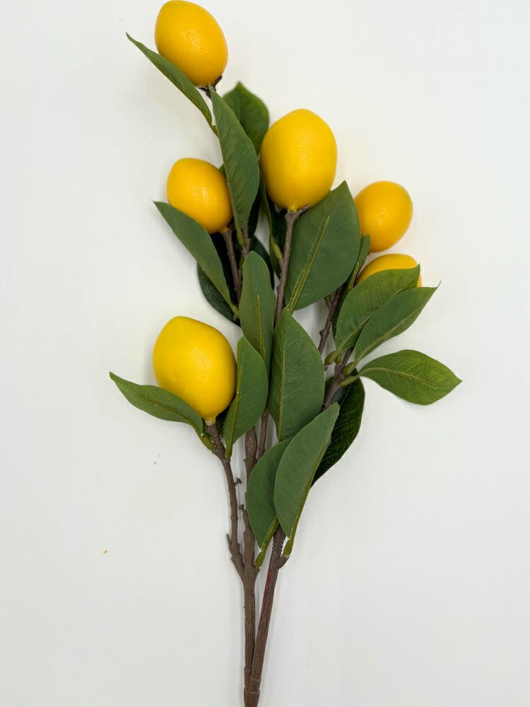 Artificial Lemon Stems - Bundle of 3 | Plow & Hearth