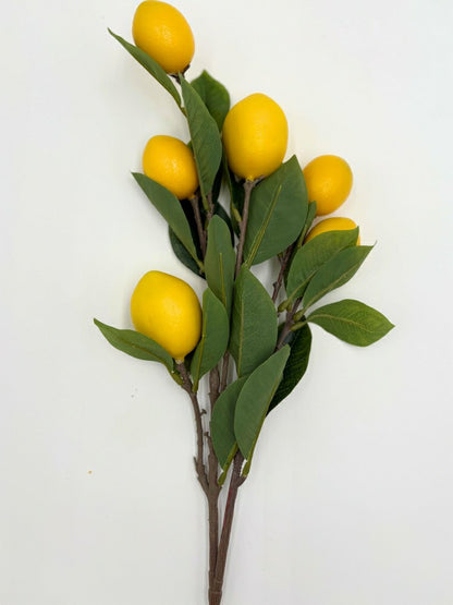 Artificial Lemon Stems - Bundle of 3 | Plow & Hearth