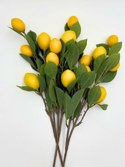 Artificial Lemon Stems - Bundle of 3 | Plow & Hearth