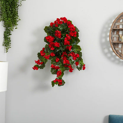 29” Geranium Artificial Hanging Plant - Set of 2 | Plow & Hearth