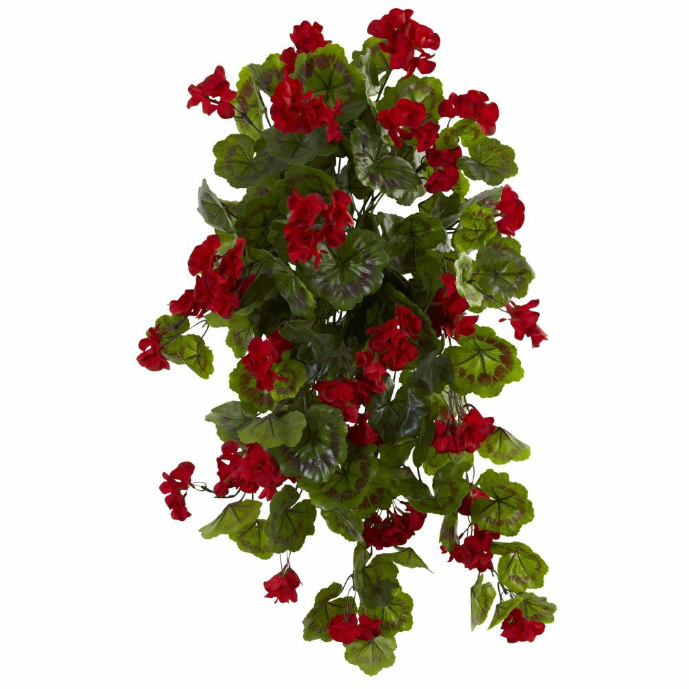 29” Geranium Artificial Hanging Plant - Set of 2 | Plow & Hearth