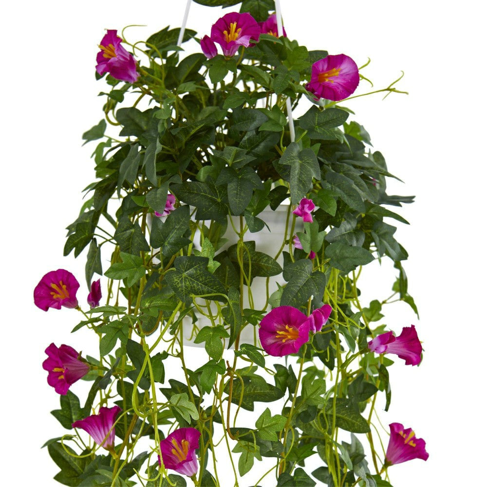 30” Petunia Hanging Basket Artificial Plant | Plow & Hearth
