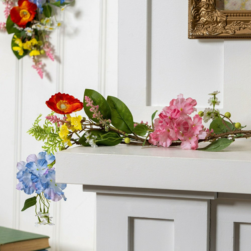 Petal & Plow Garland Artificial Floral, 72"L | Plow & Hearth