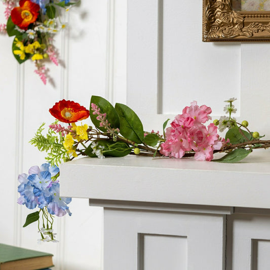 Petal & Plow Garland Artificial Floral, 72"L | Plow & Hearth