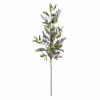 Cottage Garden Stem Artificial Lavender with Butterflies, 25"L | Plow & Hearth