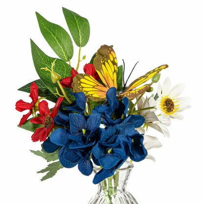 American Classic Faux Floral Table Decor Artificial with Butterflies i | Plow & Hearth