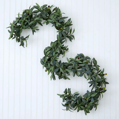6.5’ Olive Artificial Garland | Plow & Hearth