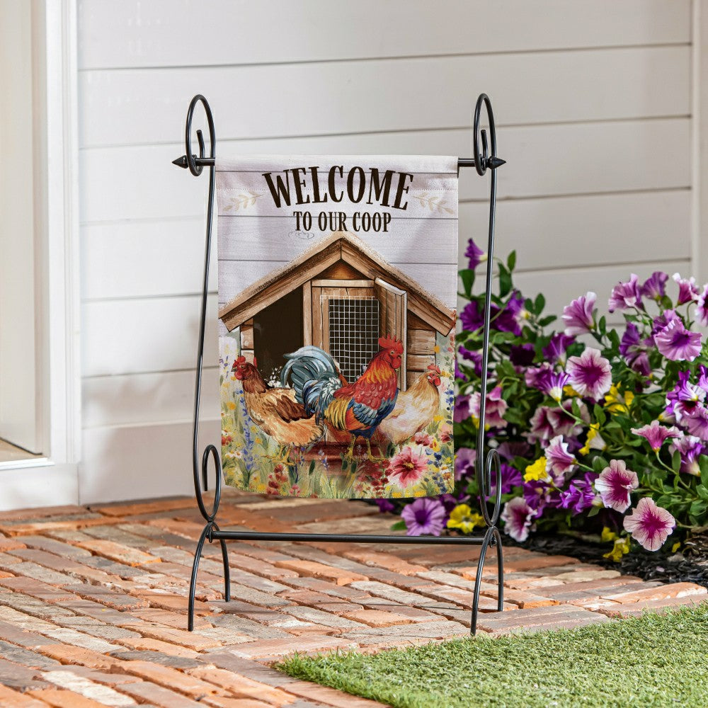 Petal & Plow Coop Suede Garden Flag | Plow & Hearth