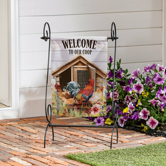 Petal & Plow Coop Suede Garden Flag | Plow & Hearth