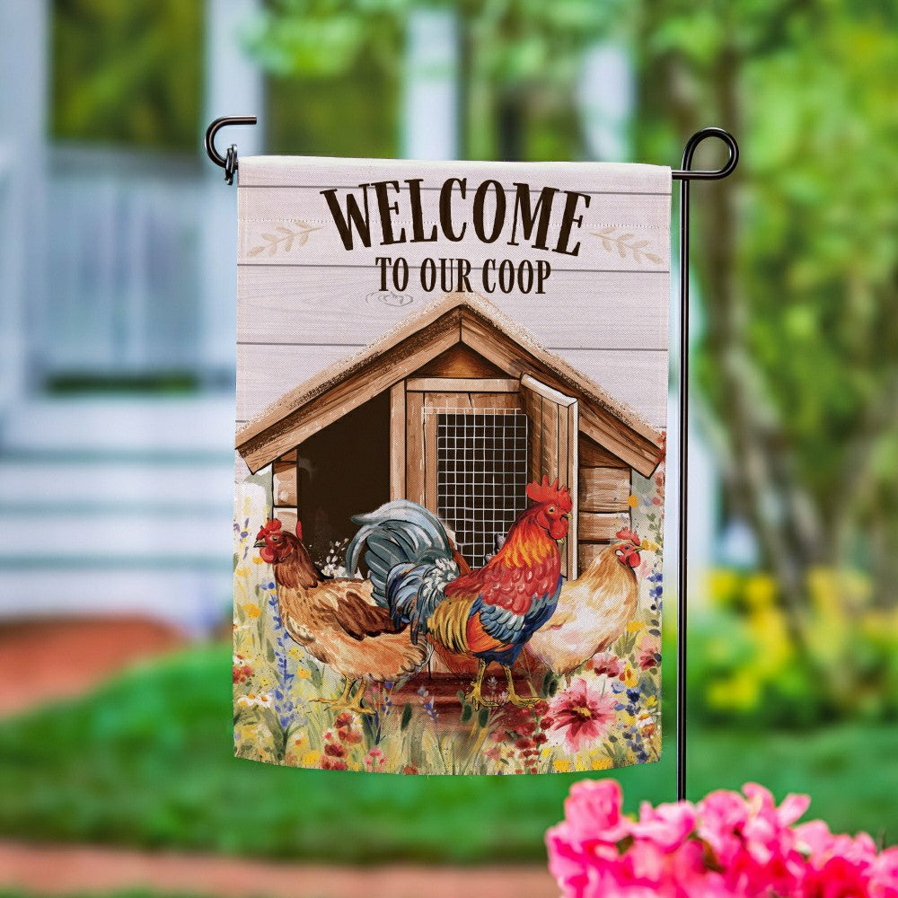 Petal & Plow Coop Suede Garden Flag | Plow & Hearth