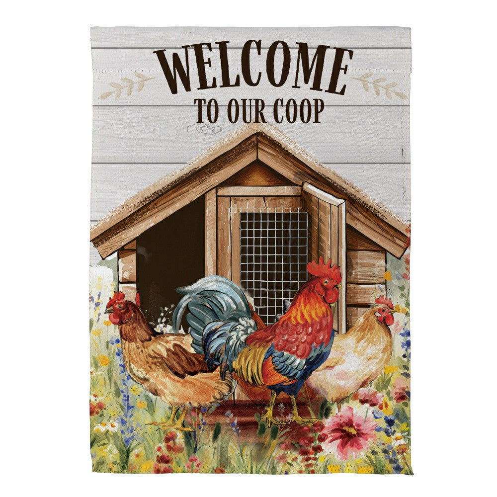 Petal & Plow Coop Suede Garden Flag | Plow & Hearth