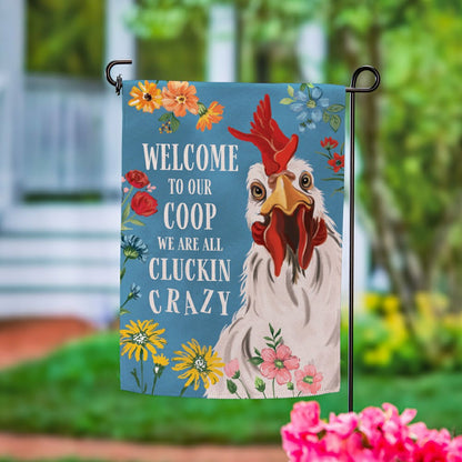 Petal & Plow Crazy Coop Suede Garden Flag | Plow & Hearth