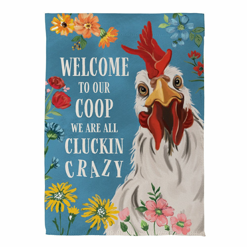 Petal & Plow Crazy Coop Suede Garden Flag | Plow & Hearth
