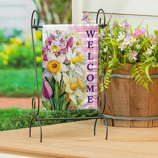 Blooming Buttercups Burlap Garden Flag | Plow & Hearth