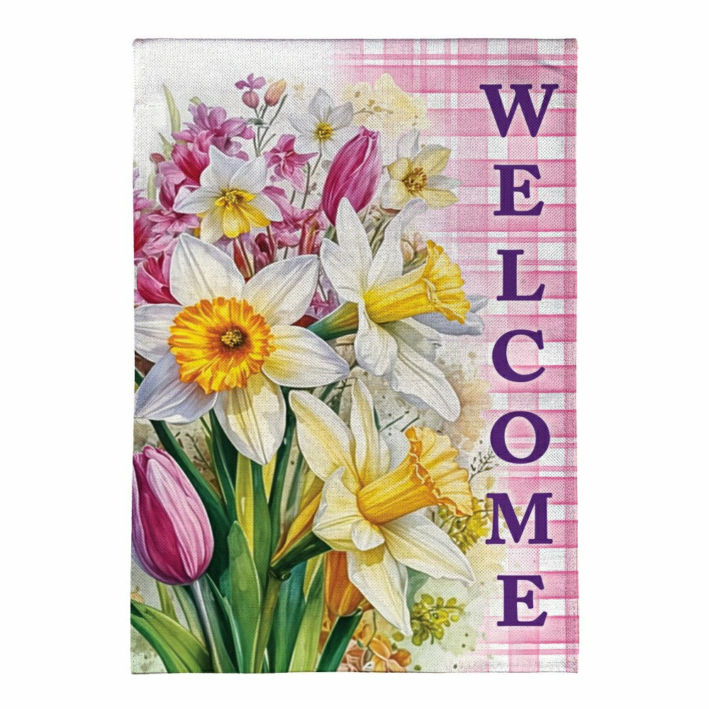 Blooming Buttercups Burlap Garden Flag | Plow & Hearth