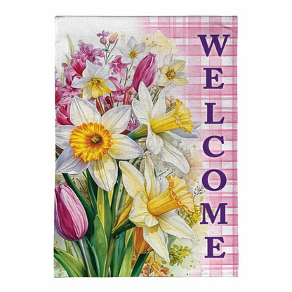 Blooming Buttercups Burlap Garden Flag | Plow & Hearth