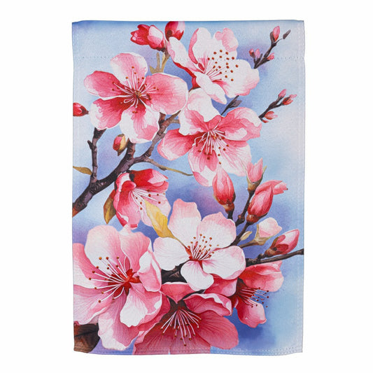 Cherry Blossom Suede Garden Flag | Plow & Hearth