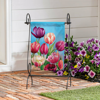 Tulip Palooza Suede Garden Flag | Plow & Hearth