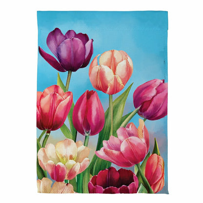 Tulip Palooza Suede Garden Flag | Plow & Hearth