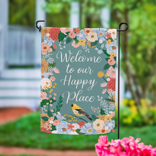 Cottage Garden Sentimental Suede Garden Flag | Plow & Hearth