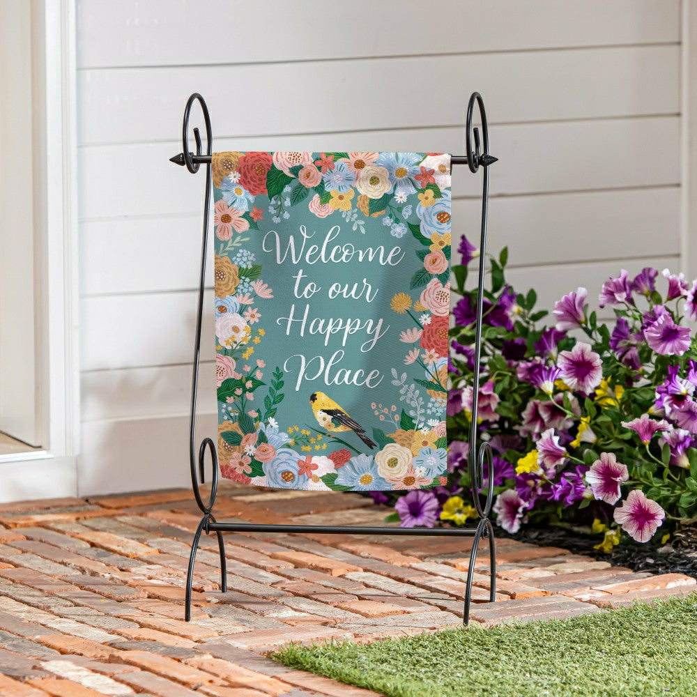 Cottage Garden Sentimental Suede Garden Flag | Plow & Hearth