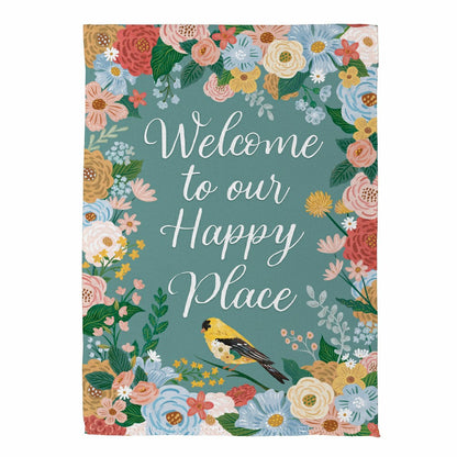 Cottage Garden Sentimental Suede Garden Flag | Plow & Hearth