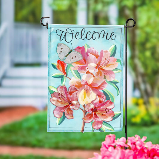 Vivid Azaleas Applique Garden Flag | Plow & Hearth