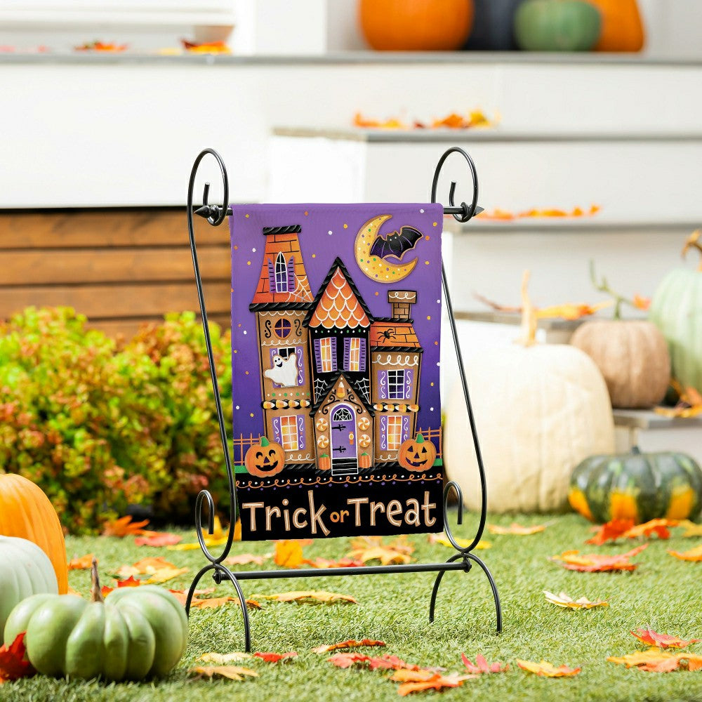 Trick or Sweets Lustre Garden Flag | Plow & Hearth