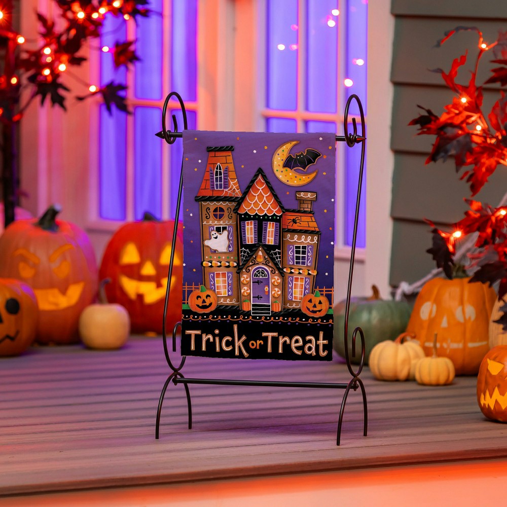 Trick or Sweets Lustre Garden Flag | Plow & Hearth
