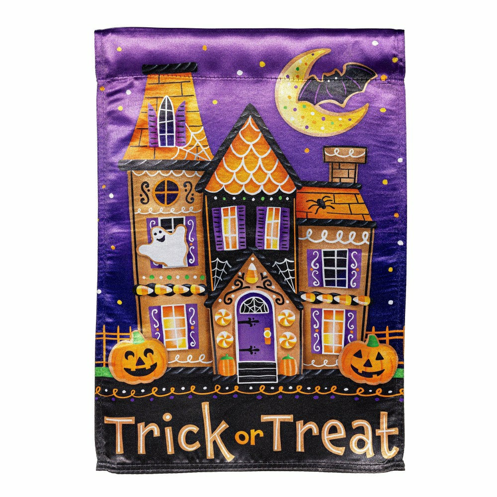 Trick or Sweets Lustre Garden Flag | Plow & Hearth