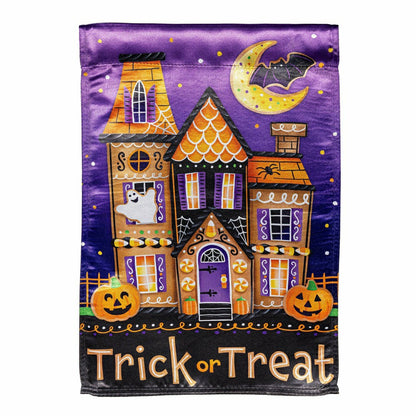 Trick or Sweets Lustre Garden Flag | Plow & Hearth