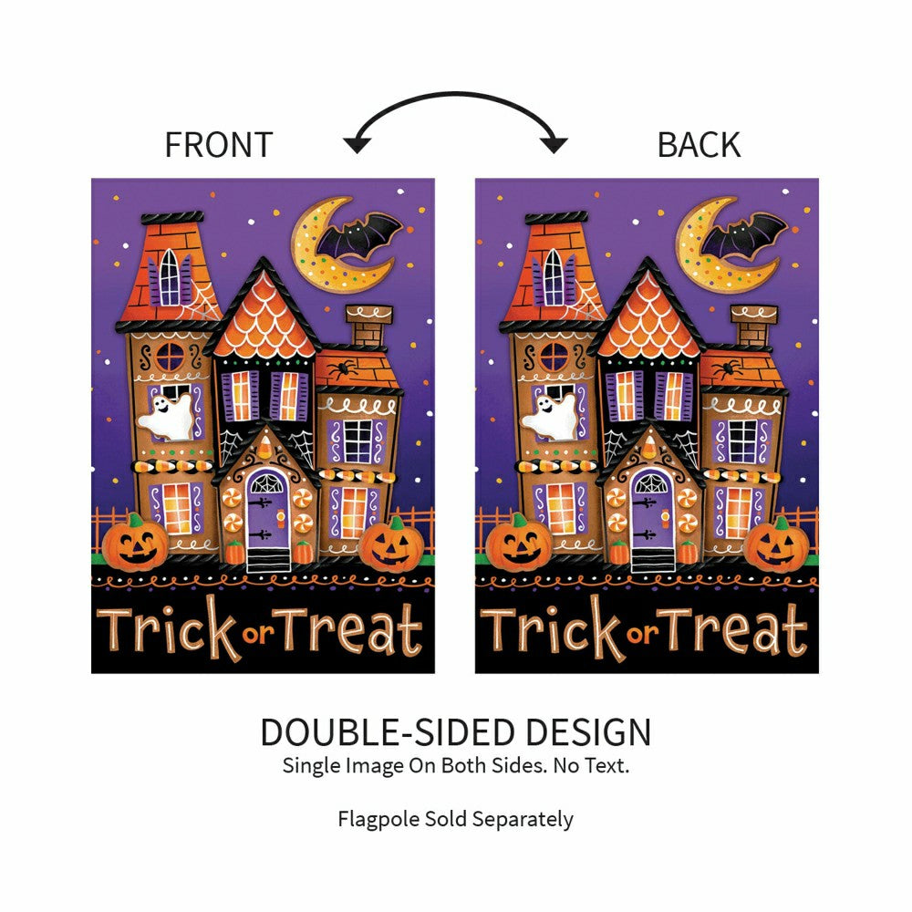 Trick or Sweets Lustre Garden Flag | Plow & Hearth