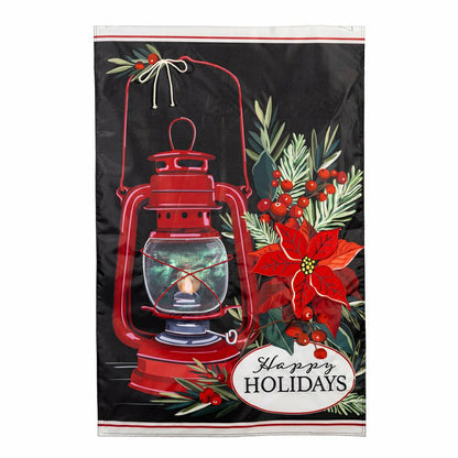 Christmas Carriage Lantern Applique House Flag | Plow & Hearth